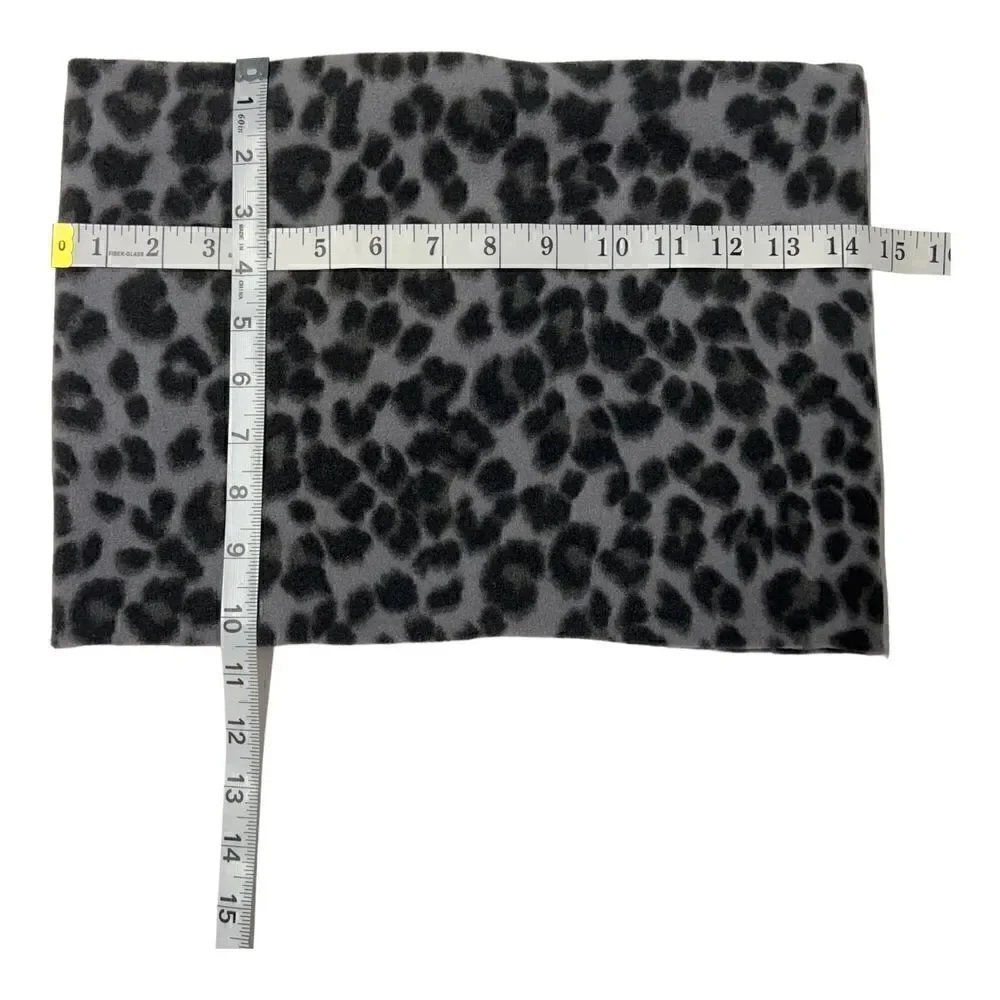 Old Navy Scarf Infinity Grey Black Leopard Print